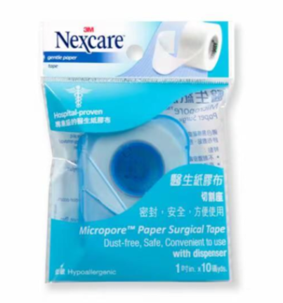Nexcare醫生紙膠布 1吋闊 連切割座