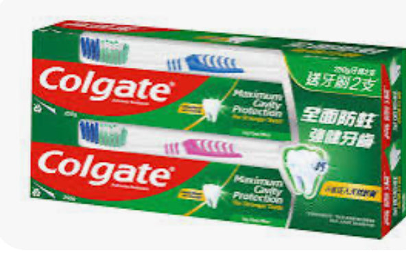 Colgate 薄荷牙膏牙刷套裝 (綠色)