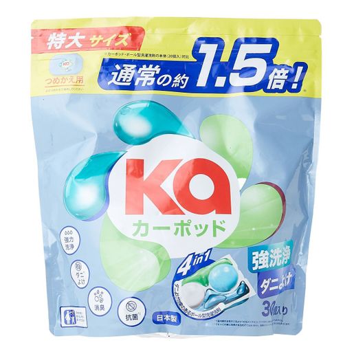 王子Ka 4合1洗衣珠袋裝 (抗菌 除蟎 30粒袋裝 x2)