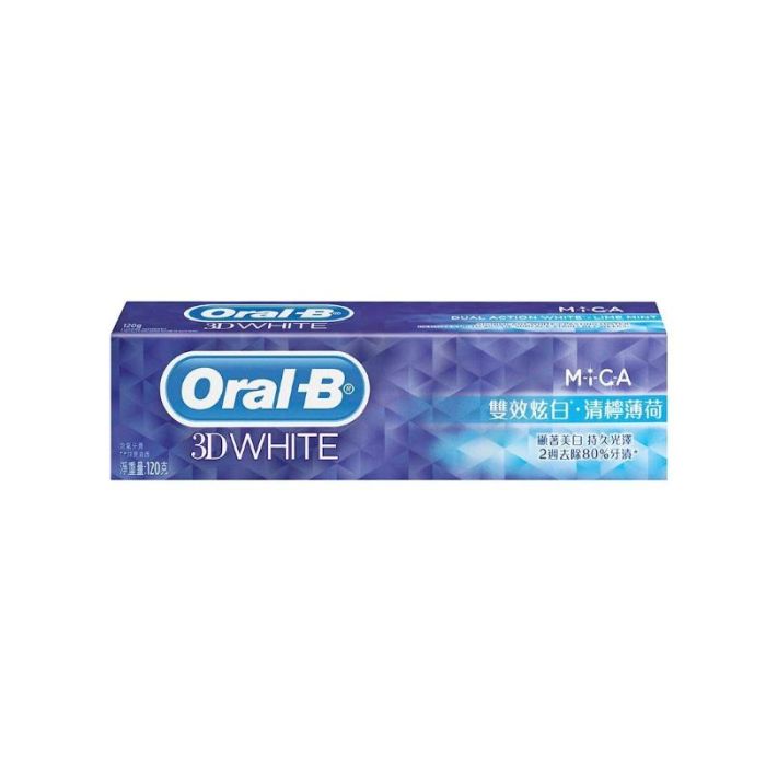 Oral B 3DW 雙效炫白清檸薄荷牙膏120克