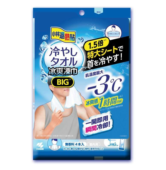 小林冰爽凍巾男士型 4片裝