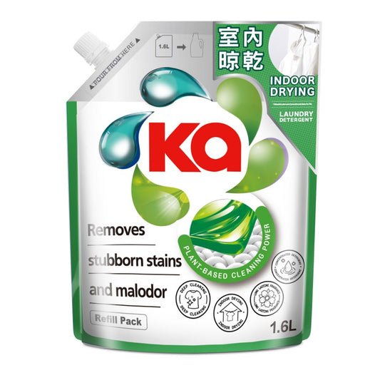 王子KA超濃縮抗菌洗衣液 （室內晾衣型 1.5L+補充裝1.6L)